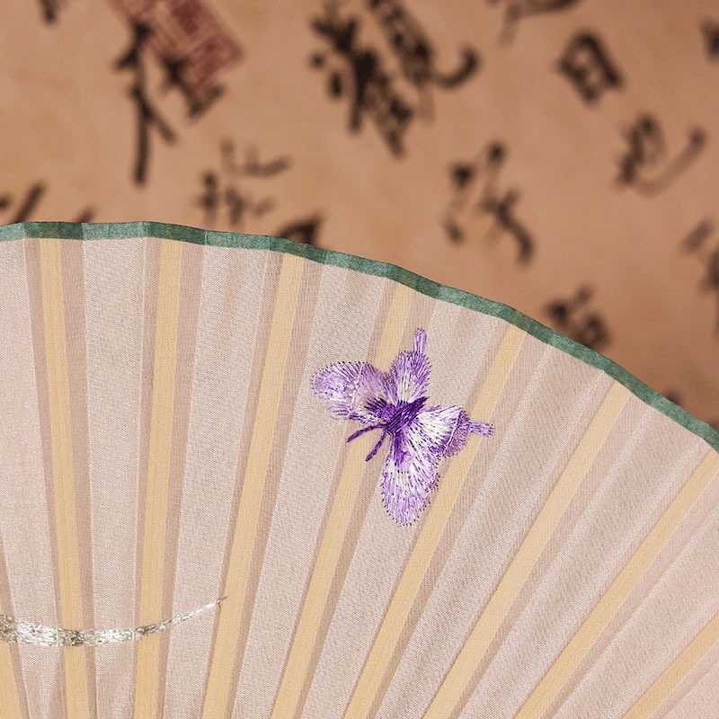 新款直销苏州刺绣扇子折扇汉服扇子古风旗袍扇子新中式扇子旗袍扇