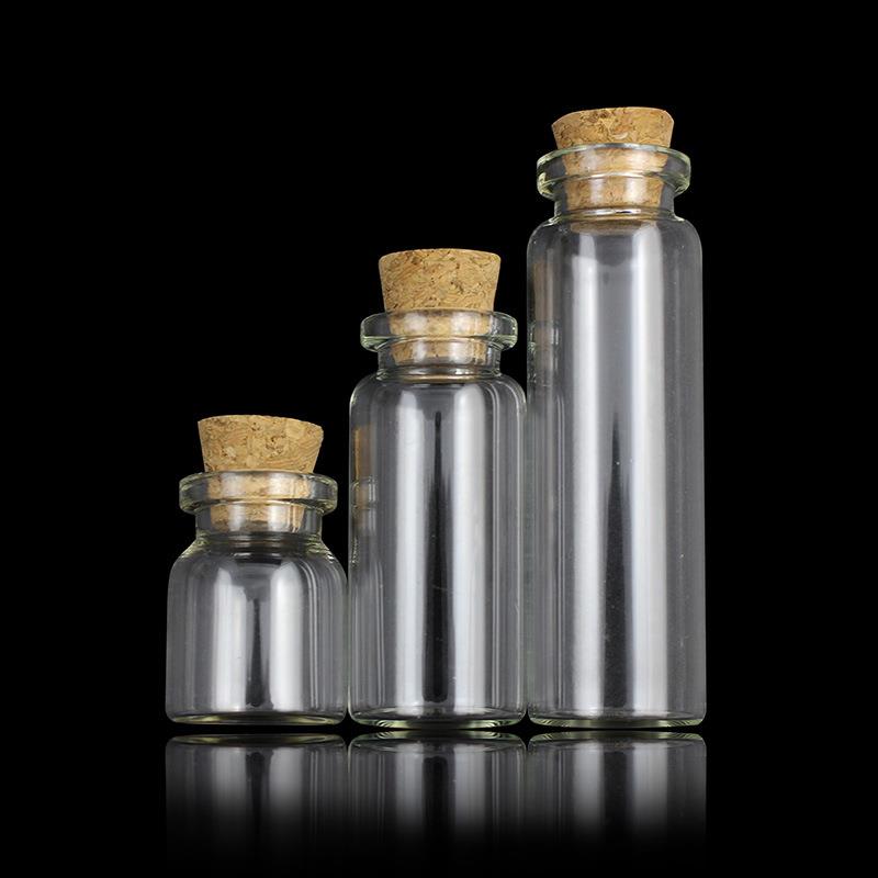 直销新款7CM高创意礼品木塞小玻璃瓶空瓶子许愿瓶迷你星星瓶透明