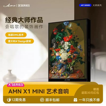 阿米纳AMN X1 MINI无线蓝牙音响壁画音箱居家定制图片节日礼物