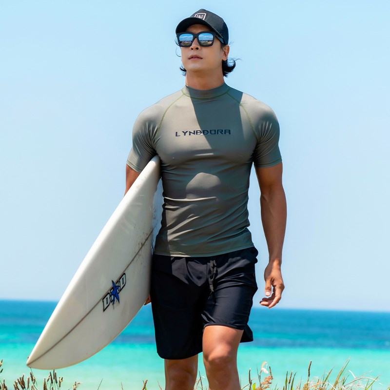 男士泳衣套装速干冲浪浮潜水服防晒水母衣男款泳裤大码游泳衣上衣