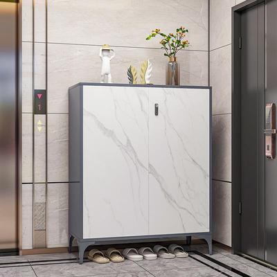 钢制鞋柜家用门口带锁大容量铁皮玄关柜简约现代室内外多层鞋架子