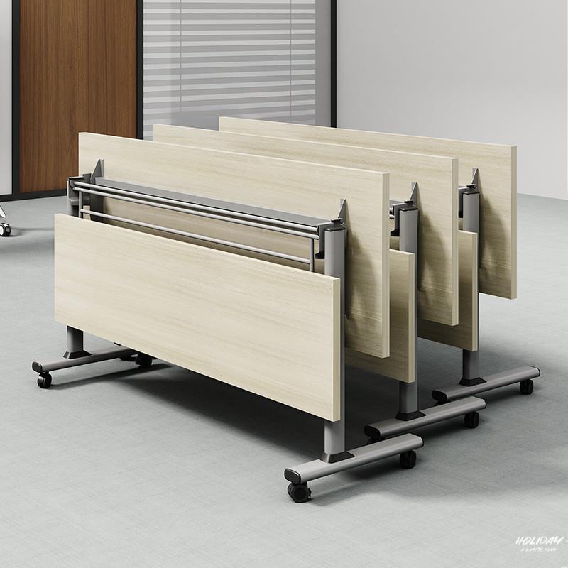 K折叠会议桌可移动活动拼接长条桌双人办公桌子可折叠培训桌椅组