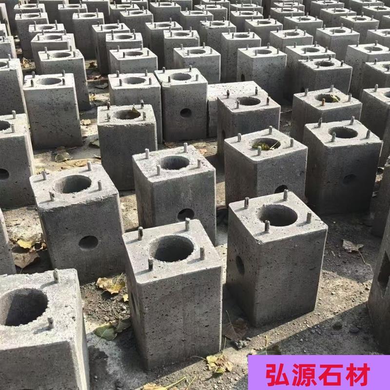 基础预埋地笼水泥底座基础监控立杆水泥墩成品预埋件底座基础墩子图片