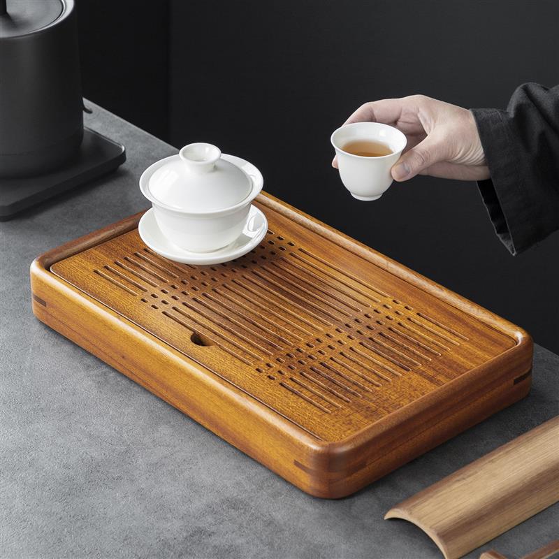 茶盘家用黑檀实木托盘2026新款功夫茶具整套装沥水储水干泡小茶台