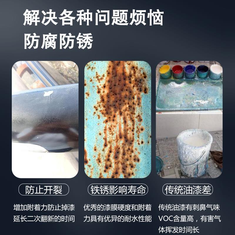 防锈漆水性工业漆彩钢瓦镀锌管专用漆钢结构桥梁醇酸防锈涂料七维