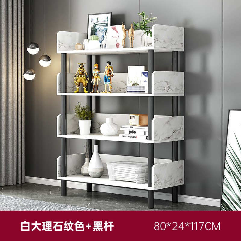 外贸书架家用书柜简易落地实木加厚多层置物架卧室收纳架客厅鞋架