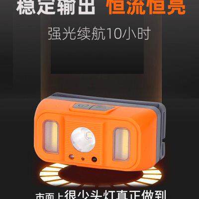 三友头灯长续航防水感应超亮强光LED头戴钓鱼夜钓饵灯轻便充电灯