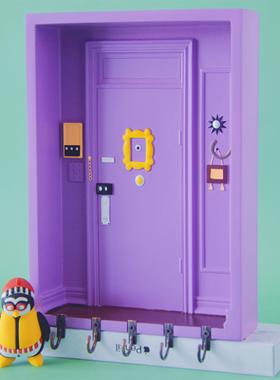 升级款原创老友记周边FRIENDS钥匙挂架玄关紫色覆古置物架