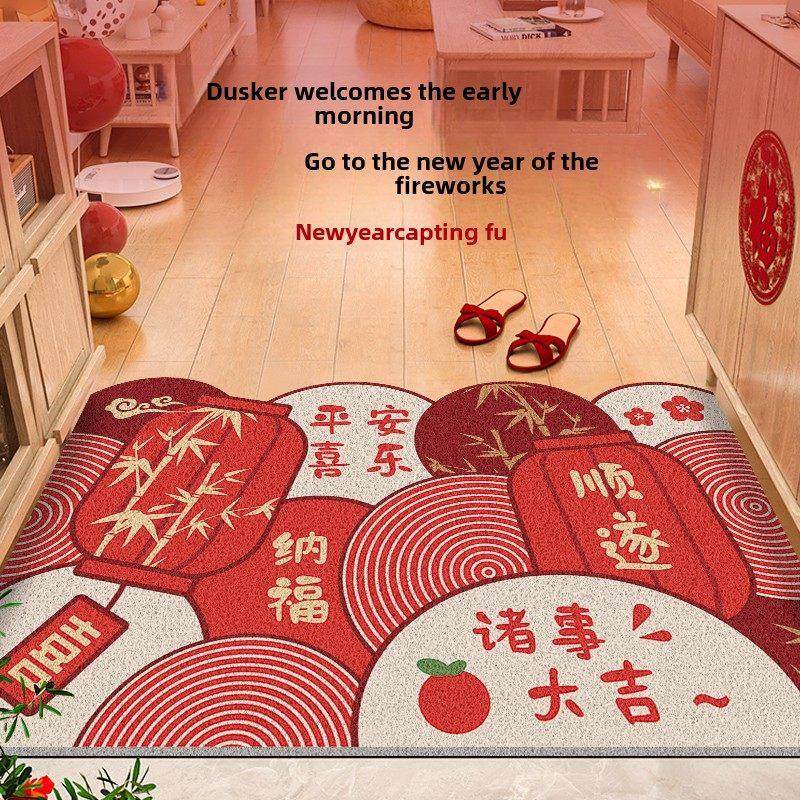 丝绸圈地板垫红色入口门垫2025新加厚耐污地毯防滑可切割脚垫,居家布艺,入户地垫,淘宝优惠券,粉丝福利购,淘宝优惠卷