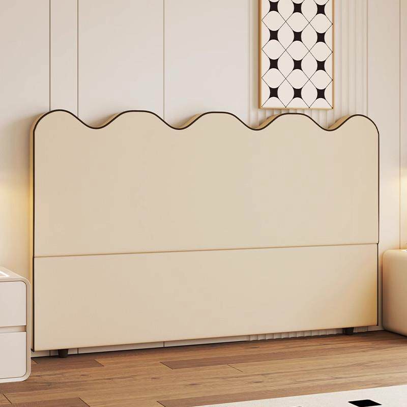 极窄床头板软包落地一体实木床头靠背板新款超薄单独简约床头单买