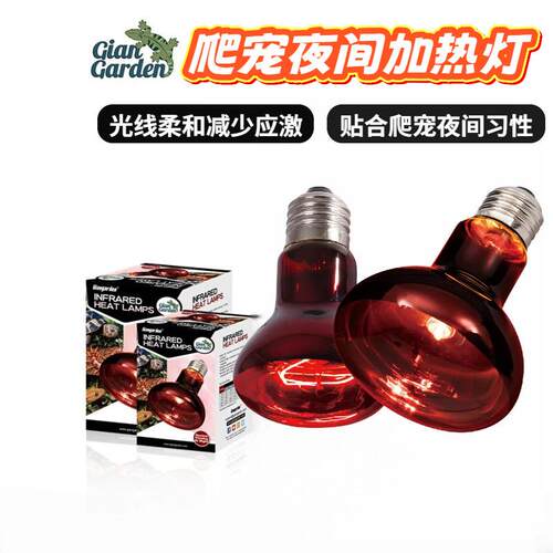 巨人爬宠红外线夜间保温加热灯蜥蜴守宫鬃狮蜥乌龟晒背爬虫加热灯