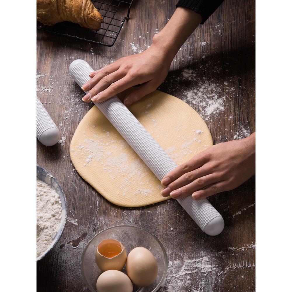 日本进口cakeland浮雕排气擀面杖浮点凸点面包擀面棍不粘烘焙工具