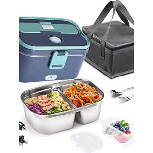 80w大功率车载加热饭盒车家两用大容量上班带饭电热饭盒插电加热