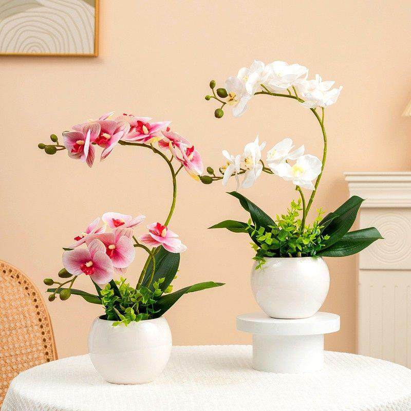 黄色蝴蝶兰仿真花绢花摆件装饰品客厅室内电视柜假花摆设花跳舞兰,家居饰品,仿真花/假花,淘宝优惠券,粉丝福利购,淘宝优惠卷