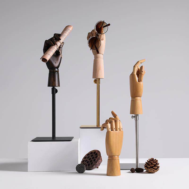 实木手模特道具关节手套展示架珠宝戒指彷真手模型服装店橱窗道具