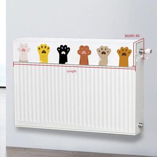 暖气片罩防尘盖布防熏黑老式半包暖气片盖巾遮挡罩立式装饰遮挡帘