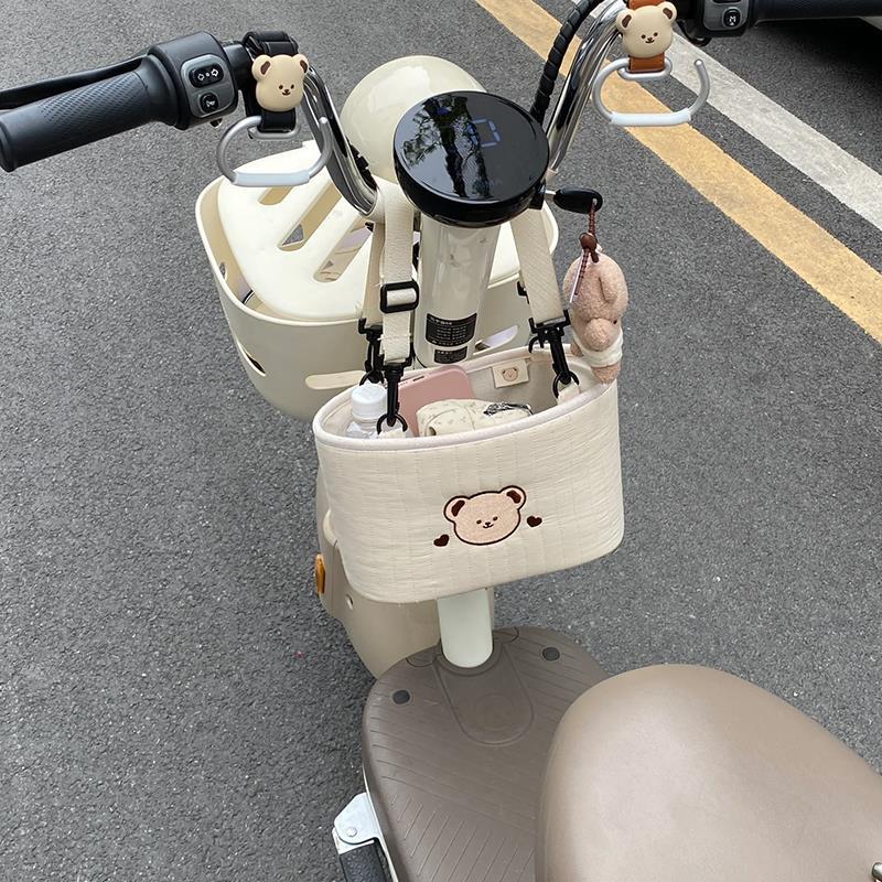 电动车前置物兜收纳挂物包电瓶车置物神器后备箱侧边挂包袋储物筐