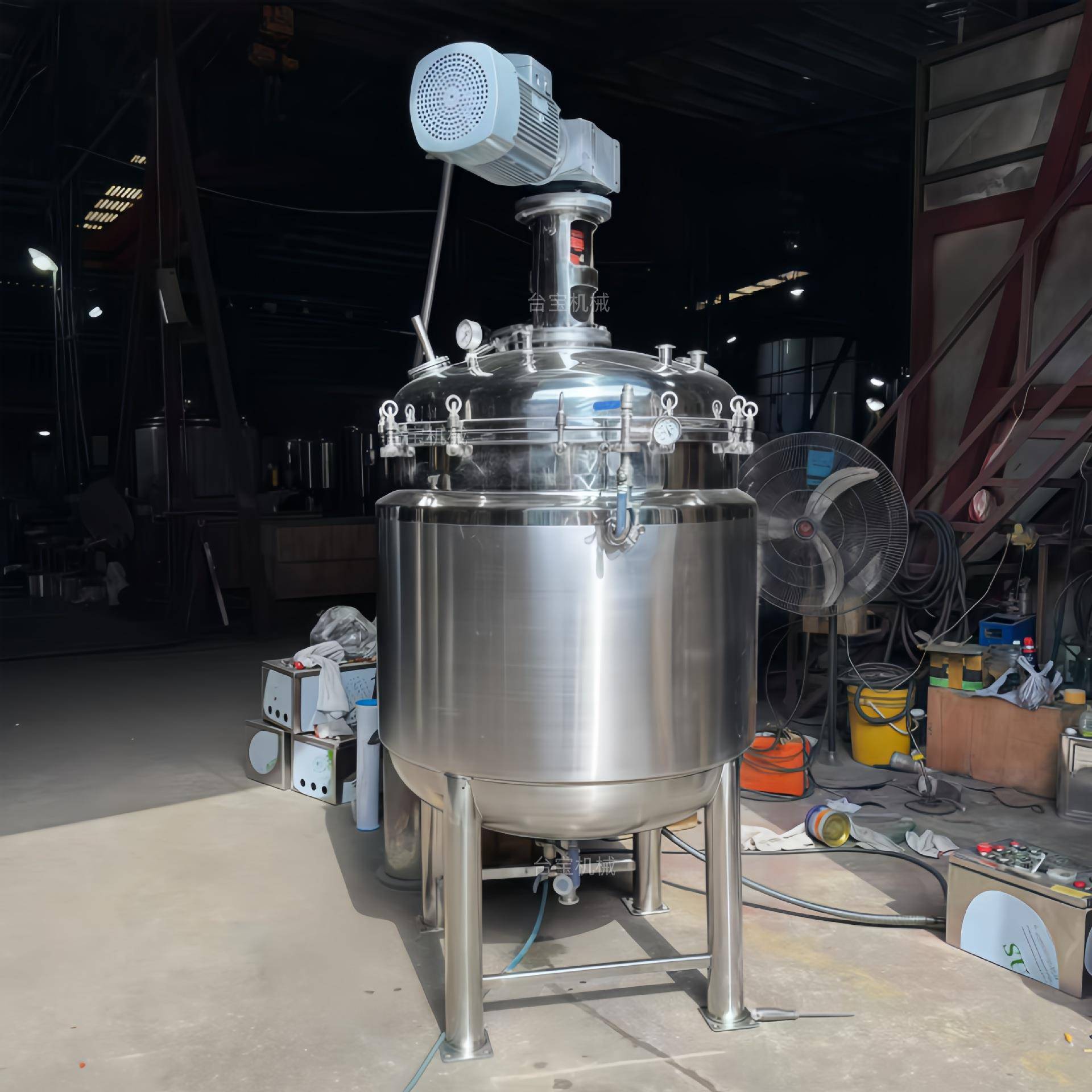 医药不锈钢搅拌罐电加热搅拌罐化工液体搅拌机食品涂料高速分散机