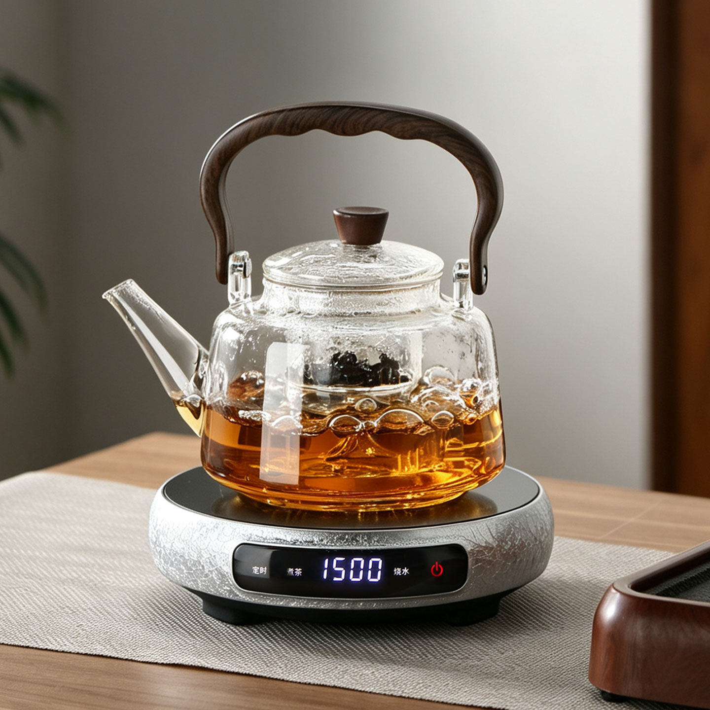 玻璃煮茶壶电陶炉2026新款一体煮茶器办公室大容量烧水壶高端套装
