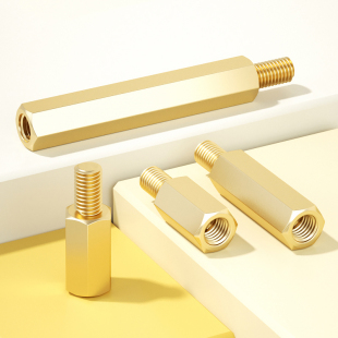 铜柱六角铜柱机箱螺丝钉单通螺母柱主板支撑柱隔离柱单头螺柱M3M4