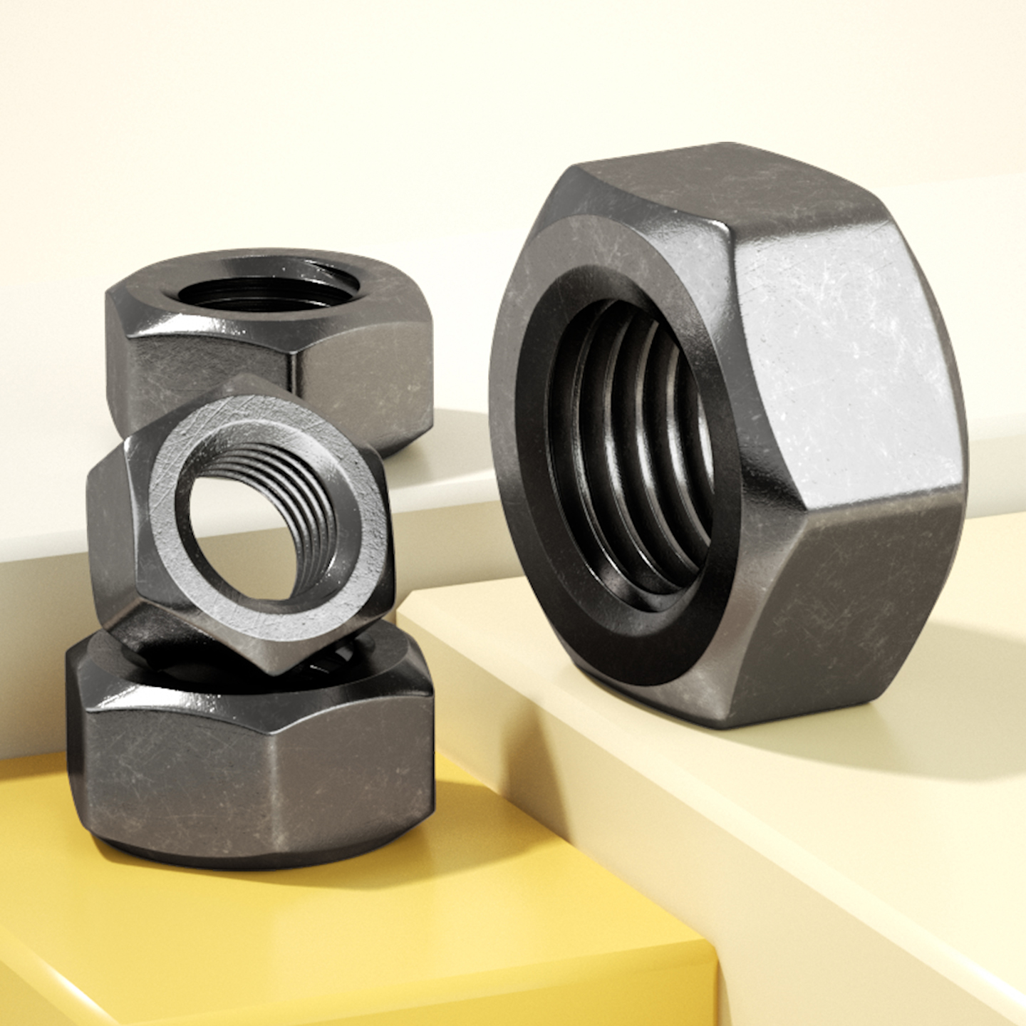 【全网热销】黑镍六角螺母