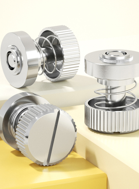 PF31 PF32压铆式松不脱螺钉手拧外弹簧面板组合浮动螺丝M3M4M5M6