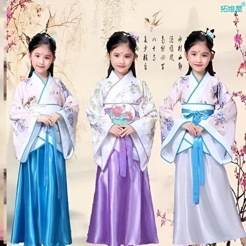 儿童红楼梦话剧古装汉服贾宝玉紫鹃林黛玉薛宝钗十二钗演出服装