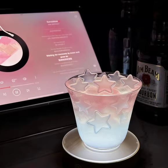 星星冰块模具食品级硅胶冰格模具夏季自制鸡尾酒居家调酒制冰神器
