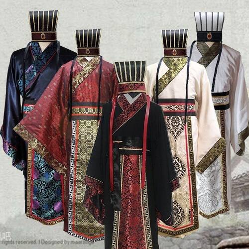 古装 男汉服 唐装秦朝战国春秋三国臣子官服汉朝大臣古代演出服装