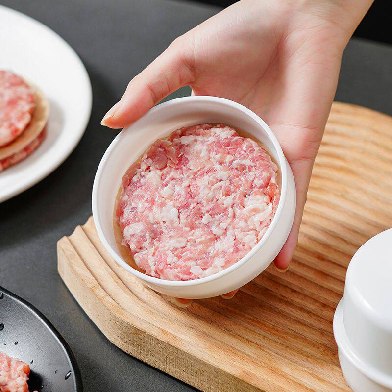 牛肉饼模具家用DIY圆形汉堡肉饼压肉模型宝宝辅食煎虾饼自制模型