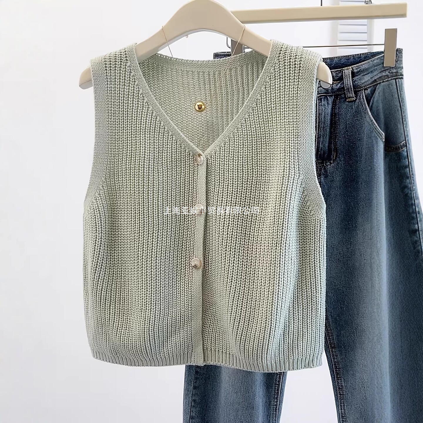 Women's Top Summer Spring V-Neck Button Front Sweater Vest