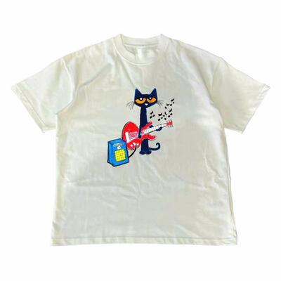 Woman T-shirt Men's Pete the Cat Playing Guitar Graphic Tee
