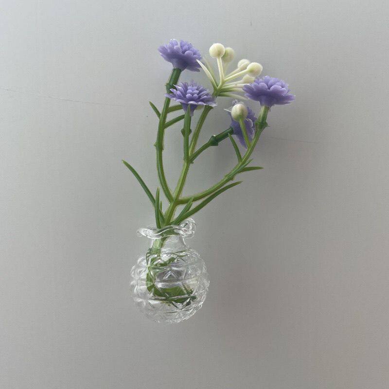 迷你磁吸小花瓶冰箱贴DIY饰品配件玻璃瓶猫须收集瓶ins透明瓶