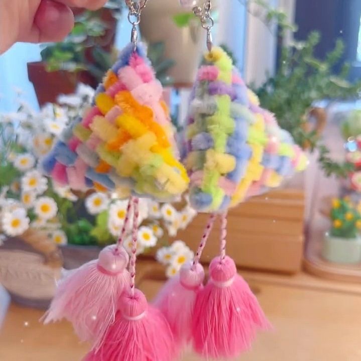 端午节可爱扭扭棒粽子挂件diy材料包幼儿园手工加密