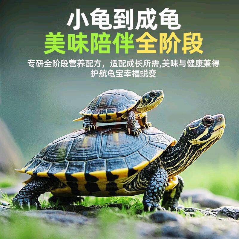 高蛋白8合1固甲高钙亮色龟粮大小幼乌龟饲料草龟巴西龟通用