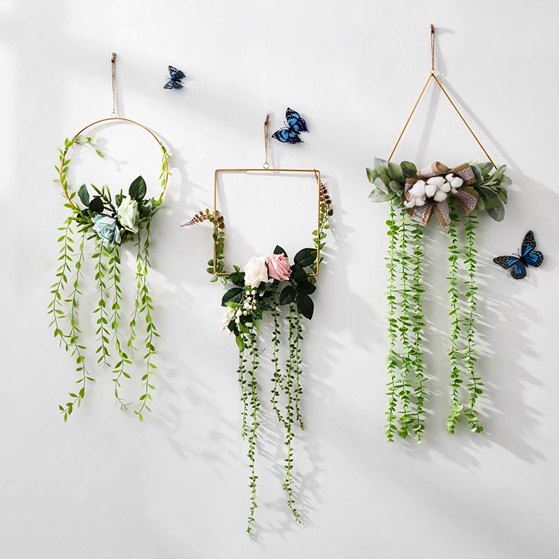 现代简约铁艺花环墙面装饰品服装店奶茶店女生卧室玄关墙壁壁挂小|ruв категории Домашний быт, роспись - от Buy2taobao.com для оказания профессиональной услуги покупки агента Taobao