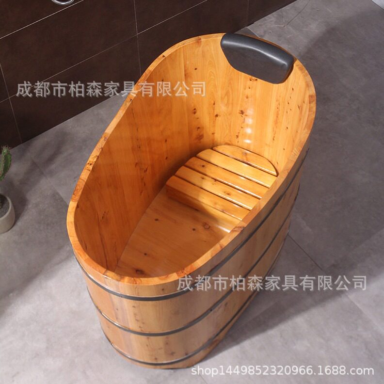 直销悦享鹅蛋型沐浴桶泡澡洗澡小户型物熏蒸木桶厂家