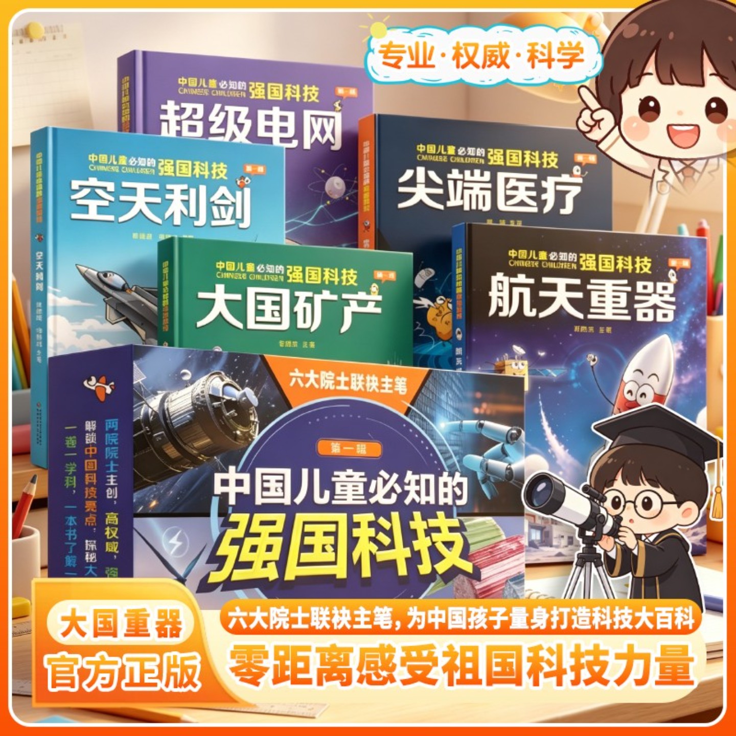 【官方正版】中国儿童必知的强国科技六大院士联抉主笔大国重器大国矿产航天重器零距离感受祖国科技力量为孩子量身打造科技大百科