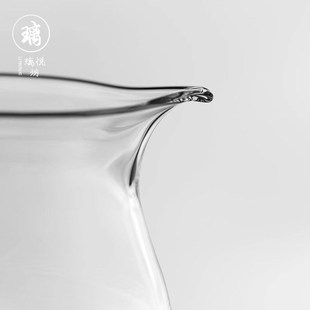 企鹅蛋仔公道杯 新款 家用分茶器高硼硅玻璃透Q明公杯迷你泡茶杯