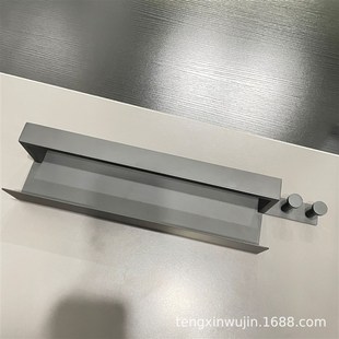 家用黑色浴室收纳毛巾杆浴巾置T物架免打孔毛巾 304不锈钢毛巾架
