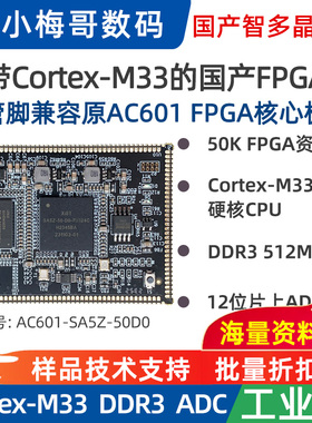 小梅哥带Cortex-M33的智多晶国产FPGA核心板DDR3 管脚兼容AC601