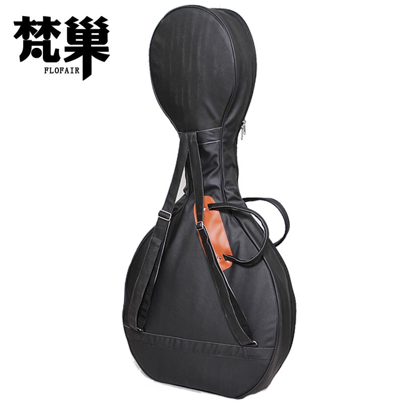 梵巢乐器配件皮革黑色大阮包防水加厚包双肩背可提两用通用琴袋子