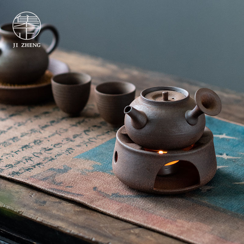 集正 复古无釉粗陶温茶炉茶蜡烛小炉子功夫茶加热保温底座温茶台,餐饮具,茶道/零配,淘宝优惠券,粉丝福利购,淘宝优惠卷