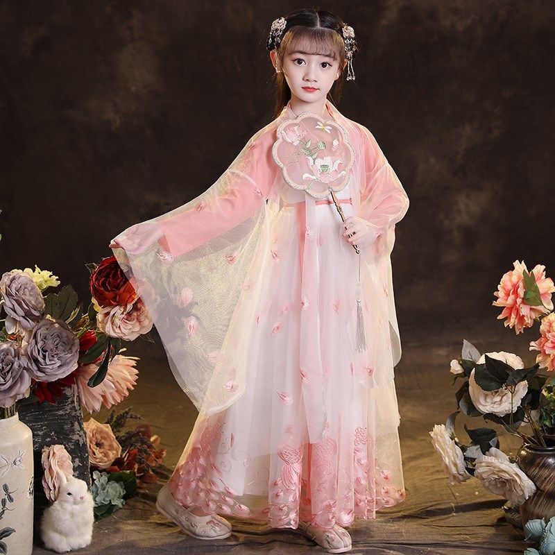 汉族服装女童六一少儿古装汉服演出服古典舞胭脂妆舞蹈桃花笑表演,男装,中山装,淘宝优惠券,粉丝福利购,淘宝优惠卷