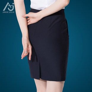 包臀裙空乘面试职业套装裙女半身裙西装裙中长款黑色短裙一步裙夏