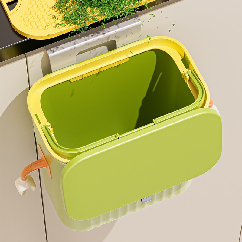 厨房垃圾桶壁挂式家用卫生间厕所客厅带盖专用筒厨余免弯腰高颜值