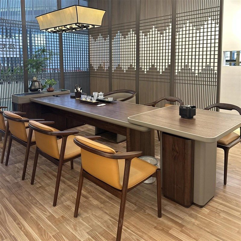 禅意黑胡桃木茶桌椅组合新中式客厅别墅白蜡木喝茶桌茶室办公茶台,住宅家具,家用茶台/茶桌,淘宝优惠券,粉丝福利购,淘宝优惠卷