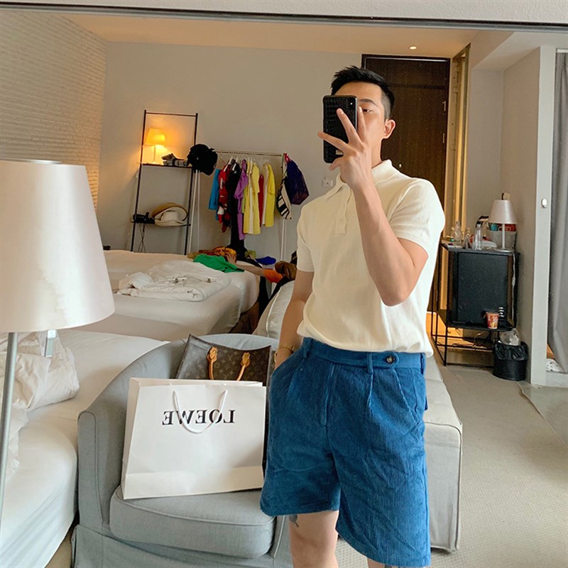 GSSU夏季新款百搭polo衫针织高档打底短袖薄款轻奢绅士男装短袖