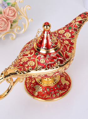 阿拉丁神灯锡器复古欧式工艺品合金创意俄罗斯许愿灯家居金属摆件
