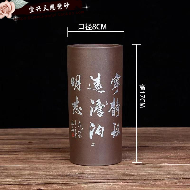 宜兴紫砂花盆签筒悬崖多肉老桩兰花盆景桌面盆栽微型小盆简约透气